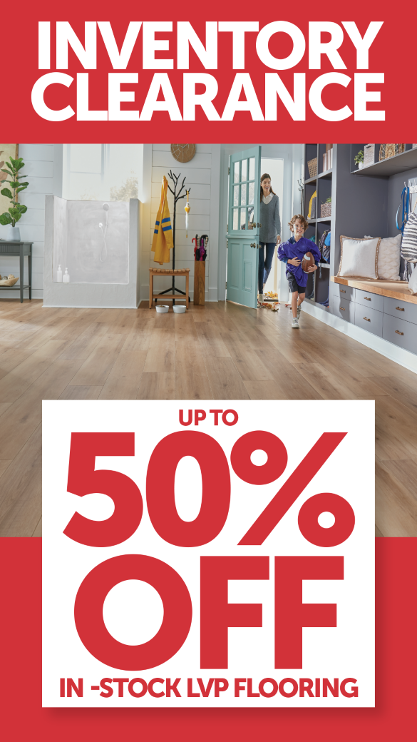 50% off In-Stock LVP Flooring 
