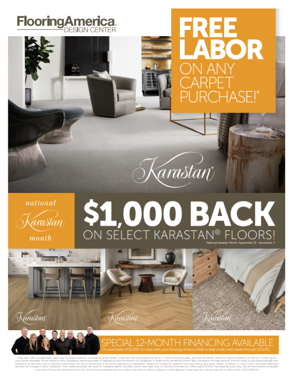 Karastan Free Labor Sale