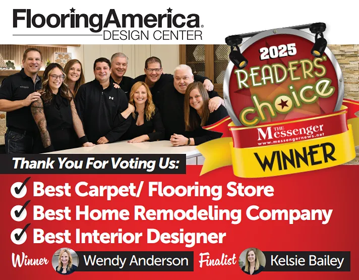 Showroom staff and flooring designers winning an award